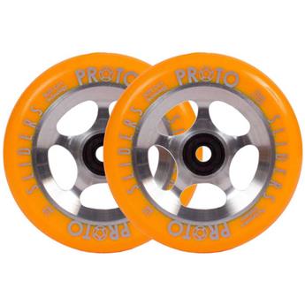 Paire de roues trottinette PROTO Slider Starbright Orange/Raw 110mm