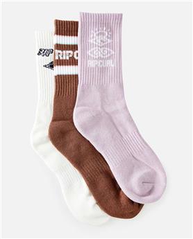 Chaussettes femme RIPCURL Icons Of Surf Sock 3-Pk Urban Chic