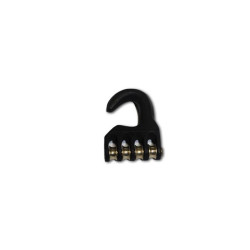 Crochet Poulie rallonge windsurf UNIFIBER PULLEY hook aluminium 4 rollers - 12 mm
