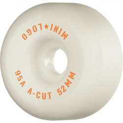 Roues skate MINI LOGO (jeu de 4) 52mm a-cut 95a hybrid white