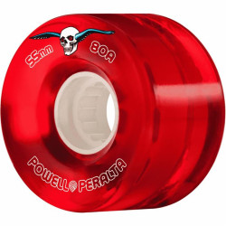 Roues skate POWELL PERALTA (jeu de 4) 55mm clear 80a red