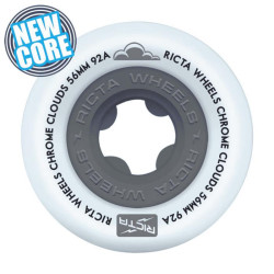 Roues skate RICTA (jeu de 4) 56mm clouds chrome black 92a