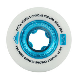 Roues skate RICTA (jeu de 4) 56mm clouds chrome blue 78a