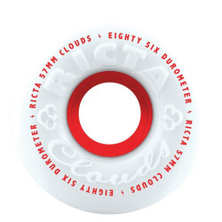 Roues skate RICTA (jeu de 4) 57mm clouds 86a red 86a
