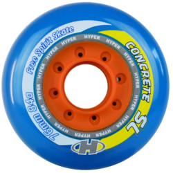 Roue de roller HYPER kit de 4 hyper concrete sl 84a 76mm transparent bleu