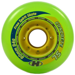 Roue de roller HYPER kit de 4 hyper concrete sl 84a80mm transparent vert