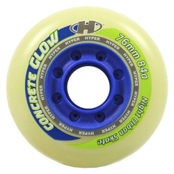 Roue de roller HYPER kit de 4 hyper concrete+g 84a 76mm phosphorescent