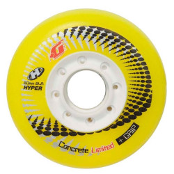Roue de roller HYPER kit de 4 hyper concrete+g ltd 84a 80mm jaune