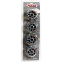 Roue fitness ROCES kit de 4 hyper x-350 84a 100mm transparente
