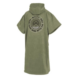 Poncho MYSTIC Velours Artwork Olive Green