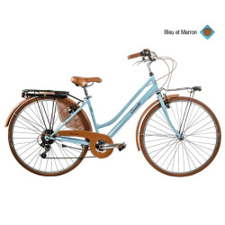 Vélo CASADEI retro 28 femme 6v h44 Bleu marron
