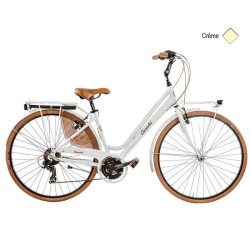 Vélo CASADEI vintage 28 femme 21v alu h44 creme