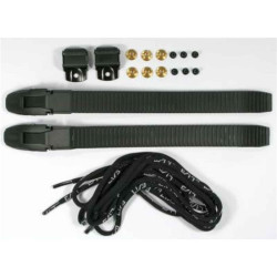 set boucle roller USD BUCKLE SET incl. Recept/Laces/Screws, black, Pair