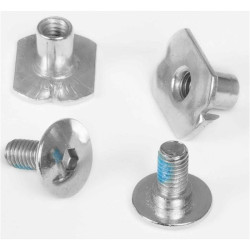 Visserie roller en ligne POWERSLIDE Next Cuff Screw, silver, 2-Pack