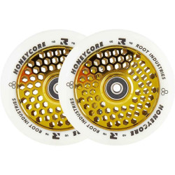 Root Honeycore Blanc 110mm Roue Trottinette Freestyle Pack de 2 Or 110mm
