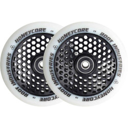 Root Honeycore Blanc 110mm Roue Trottinette Freestyle Pack de 2 Noir 110mm