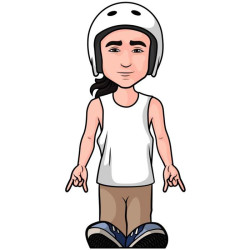 Figz Hand Signs Rider Autocollant Trottinette Freestyle Jed Adams
