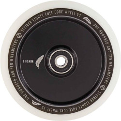 Striker Lighty Full Noyau V3 Blanc Roue Trottinette Freestyle Noir 110mm