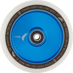 Striker Lighty Full Noyau V3 Blanc Roue Trottinette Freestyle Bleu 110mm