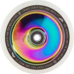 Striker Lighty Full Noyau V3 Blanc Roue Trottinette Freestyle Rainbow 110mm