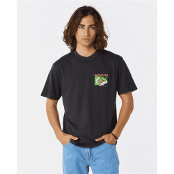 Teeshirt RIPCURL Old Logo Ss Tee Washed Black XS