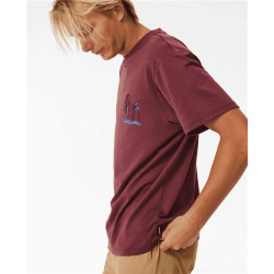 Teeshirt RIPCURL Vaporcool Journeys Trip Tee Maroon XS