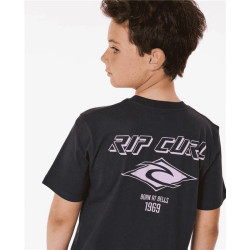 Teeshirt junior RIPCURL Fadeout Icon Tee - Boy Black/Purple 8