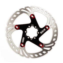 ELVEDES RX18 Floating disque diamètre 180mm 148g with 6 vis de disque Black and Red