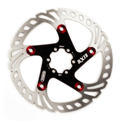 ELVEDES RX20 Floating disque diamètre 203mm 198g with 6 vis de disque Black and Red