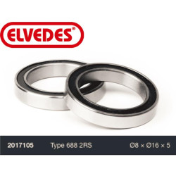 ELVEDES Roulement Type 688 2RS diamètre 8 x diamètre 16 x 5