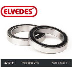 ELVEDES Roulement Type 6805 2RS diamètre 25 x diamètre 37 x 7