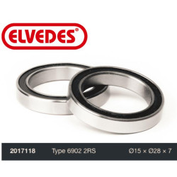 ELVEDES Roulement Type 6902 2RS diamètre 15 x diamètre 28 x 7