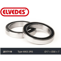 ELVEDES Roulement Type 6903 2RS diamètre 17 x diamètre 30 x 7