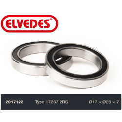 ELVEDES Roulement Type 17287 2RS diamètre 17 x diamètre 28 x 7