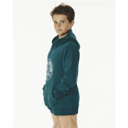 Sweat junior RIPCURL Stapler Hood - Boy Blue Green 12