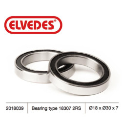 ELVEDES Roulement Type 18307 2RS diamètre 18 x diamètre 30 x 7