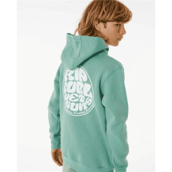 Sweat junior RIPCURL Wetsuit Icon Hood-Kid Dusty Green 12