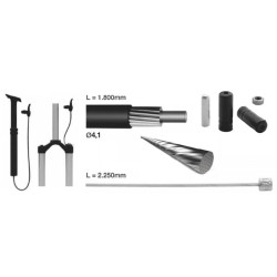ELVEDES Kit Etanche 0 friction pour tige de selle noir inox 49 brins