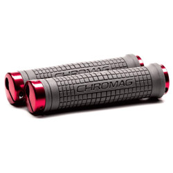 CHROMAG Poignees Squarewave XL gris/rouge