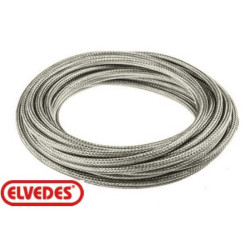 ELVEDES 10m Gaine de frein Titanium Silver tressee avec liner diamètre 5,0mm