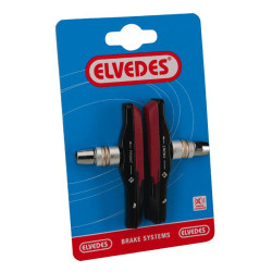 ELVEDES Paire de patins plus portes patins Alu V-type 72mm pour conditions humides