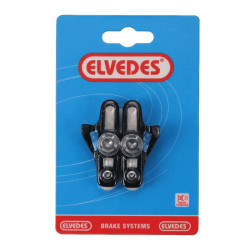 ELVEDES Paire de patins plus portes patins Alu 55mm White Compound pour Shimano