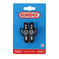 ELVEDES Paire de patins plus porte patins Alu route 55mm White Compound pour Campagnolo