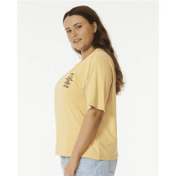 Teeshirt femme RIPCURL Icons Of Surf Relaxed Tee Washed Yellow 2XS