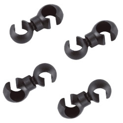 ELVEDES 4 Rotating Hooks diamètre 4,3mm - 5,0mm PVC B noir