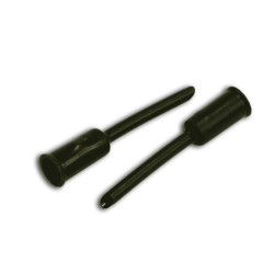 ELVEDES 50 Tip Ferrules diamètre 5,0mm PVC Black