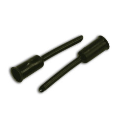 ELVEDES 50 Tip Ferrules diamètre 4,3mm PVC Black