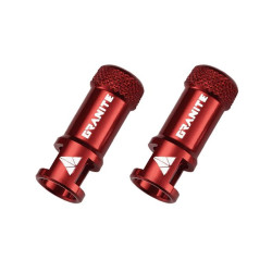 GRANITE Bouchons de valve CNC/demonte obus rouge Juicy Nipples