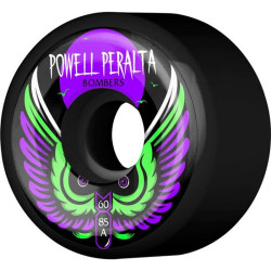 Roue Skateboard POWELL PERALTA Wheels  Jeu De 4  Bomber Iii 60m 85a Black
