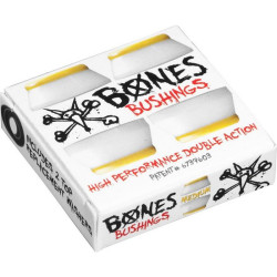 Bushing Skateboard BONES  Bushings  Jeu De 4 Gommes  Medium White